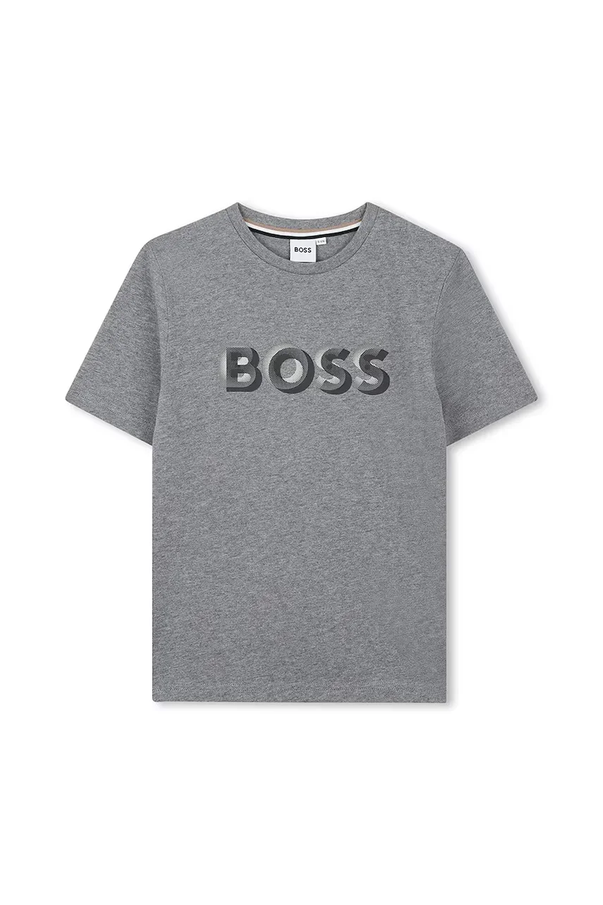 BOSS Детска памучна тениска