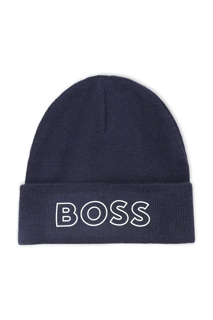 BOSS Детска шапка с вълна