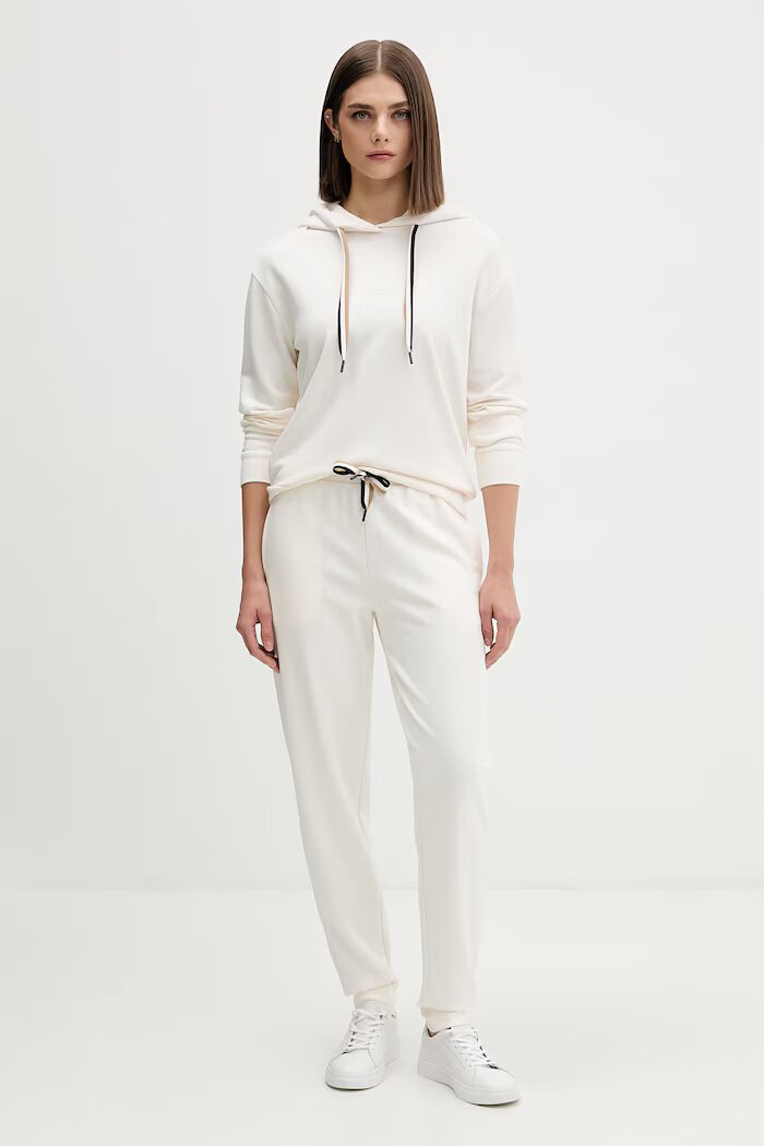 BOSS домашен комплект дамски CP Stripe_Long Set бежов 50575927