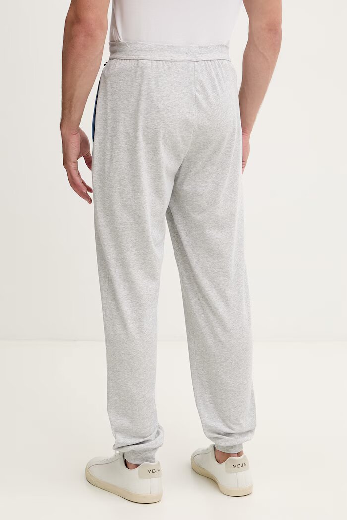 BOSS домашен панталон мъжки от памук с еластан Mix&Match Pants сив 50515305