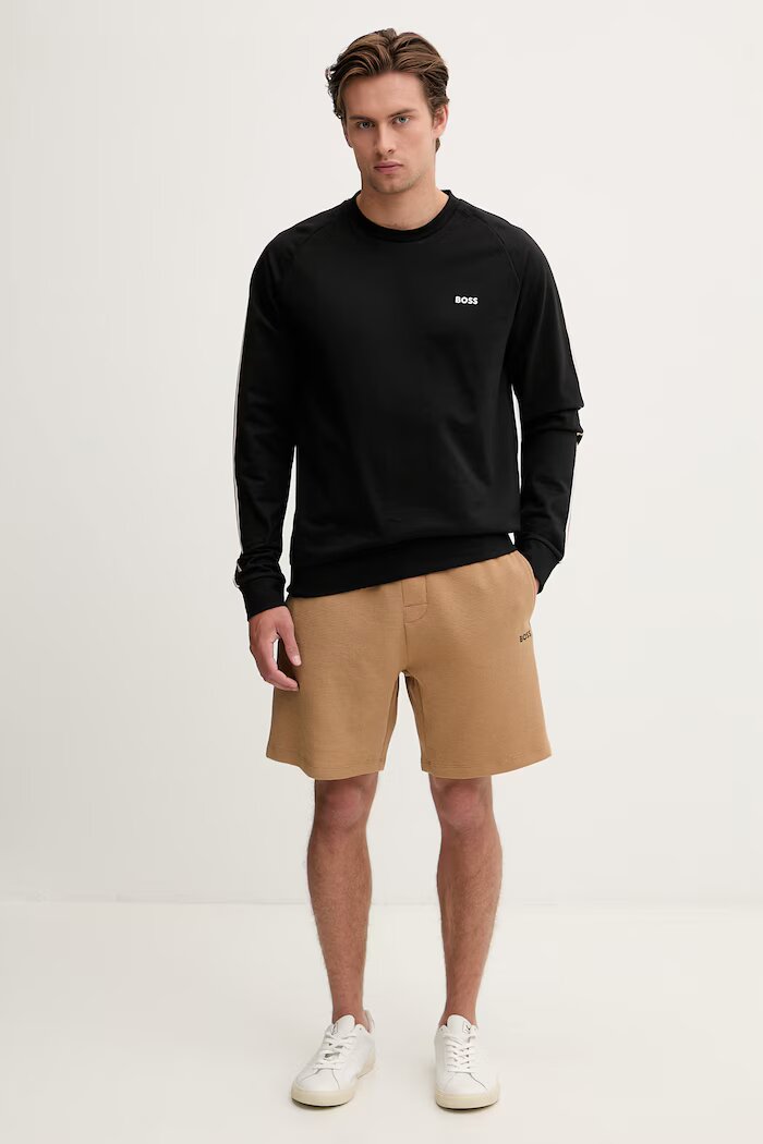 BOSS домашен суичър мъжки от памук Iconic Sweatshirt черен 50566972