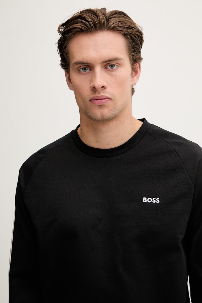 BOSS домашен суичър мъжки от памук Iconic Sweatshirt черен 50566972