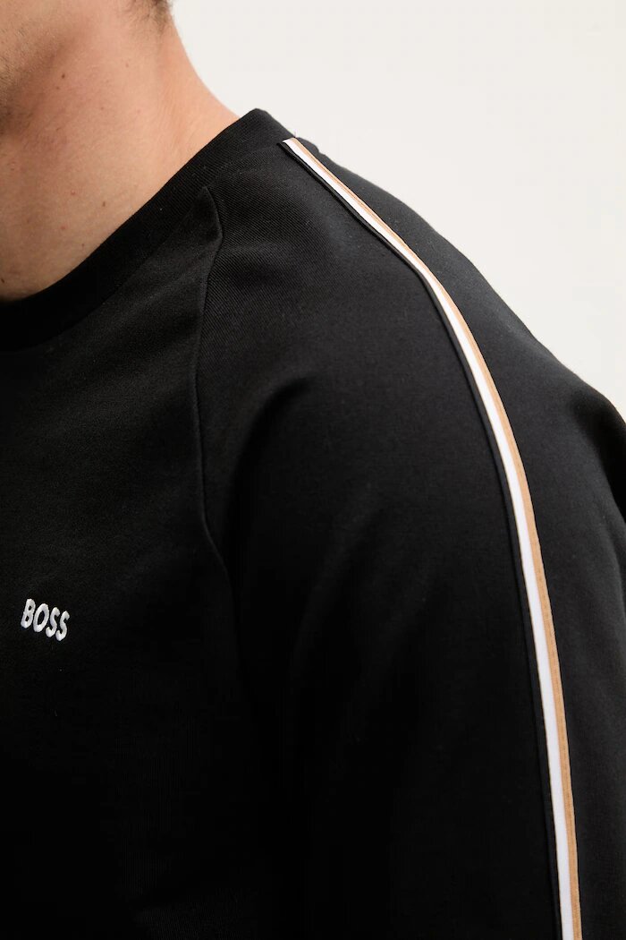 BOSS домашен суичър мъжки от памук Iconic Sweatshirt черен 50566972