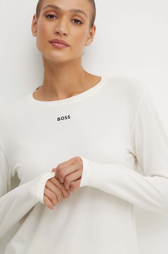 BOSS Домашна блуза с дълги ръкави CI_LS-Shirt в бежово 50510326