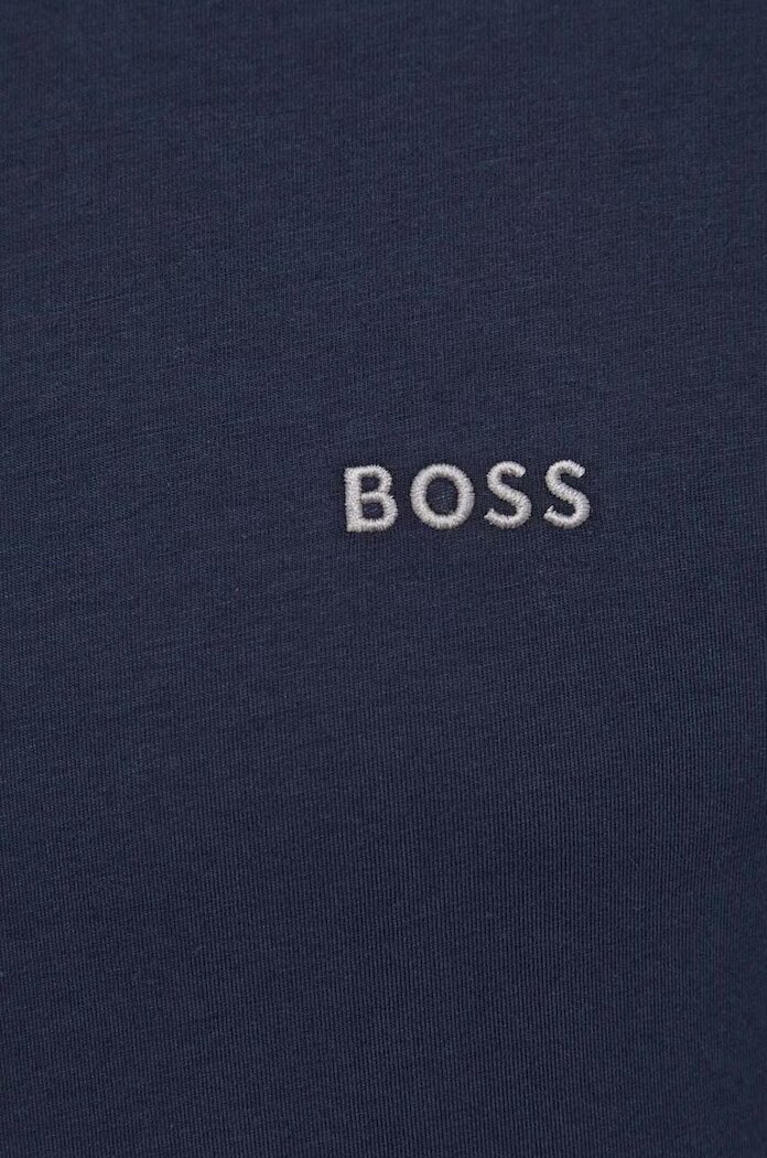 BOSS Домашна блуза с дълги ръкави в тъмносиньо с изчистен дизайн 50515390