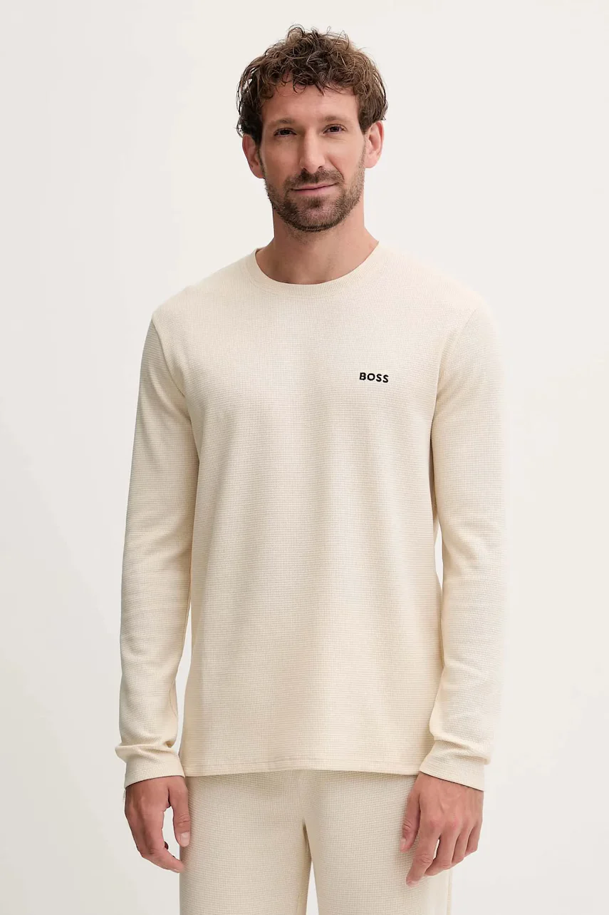 BOSS Домашна блуза с дълги ръкави Waffle LS-Shirt