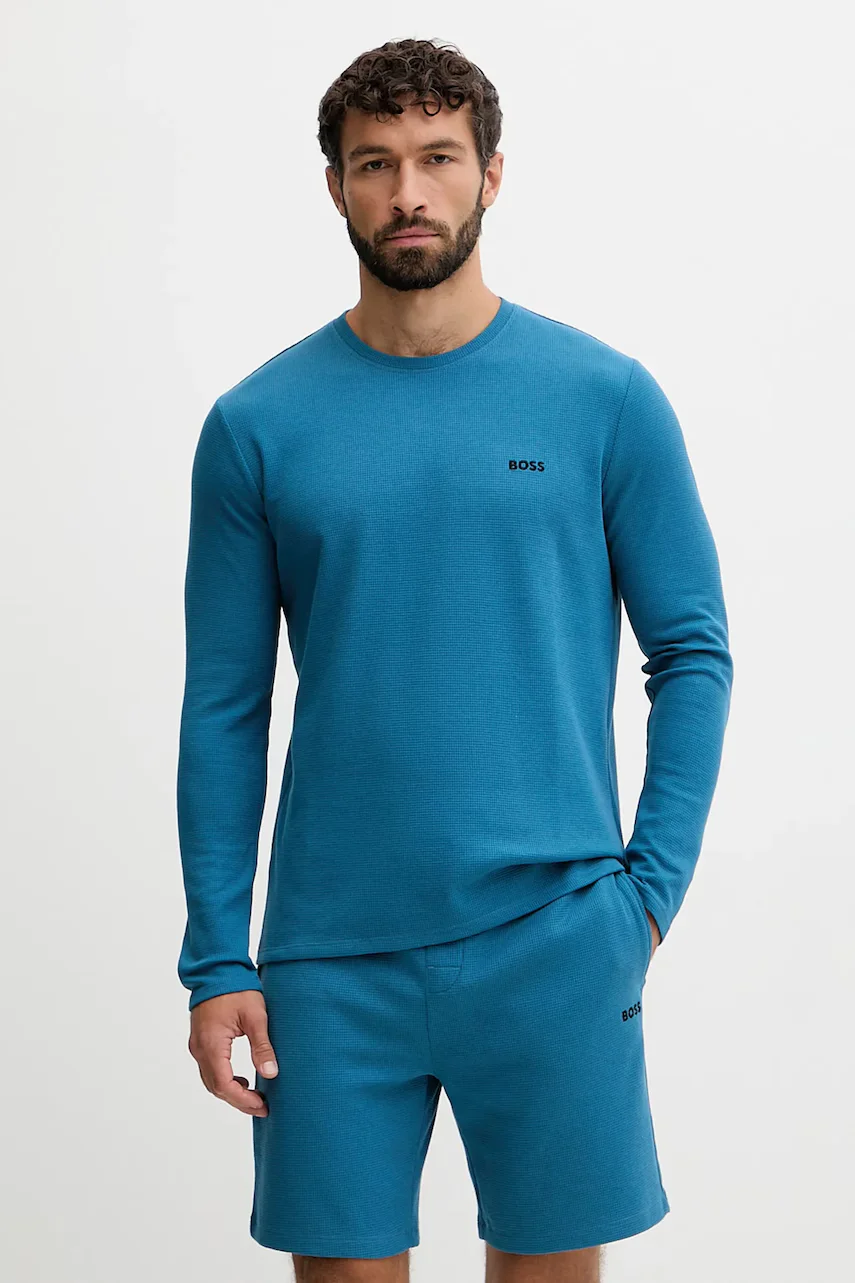 BOSS Домашна блуза с дълги ръкави Waffle LS-Shirt