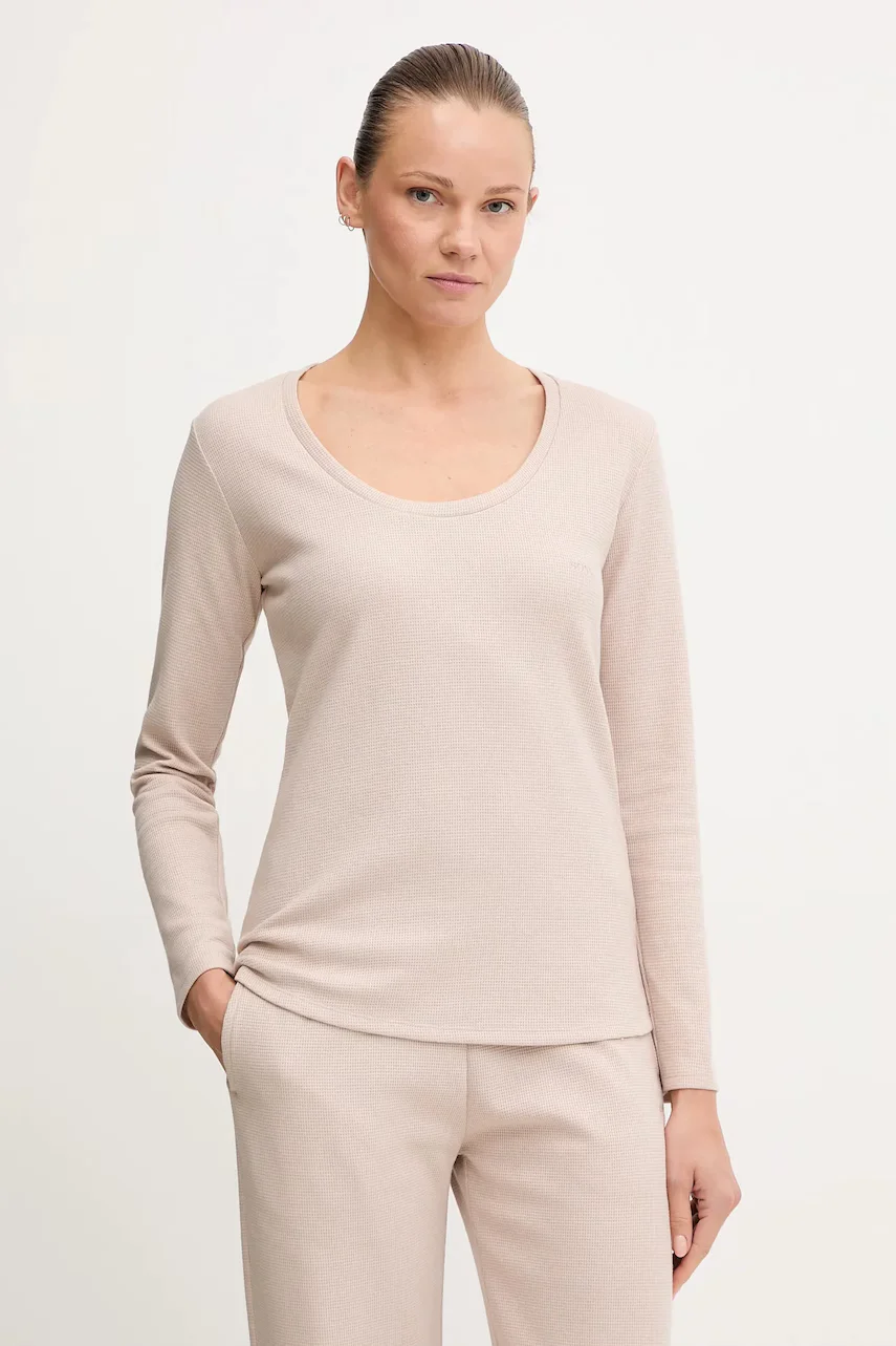 BOSS Домашна блуза с дълги ръкави Waffle_LS-Shirt CN