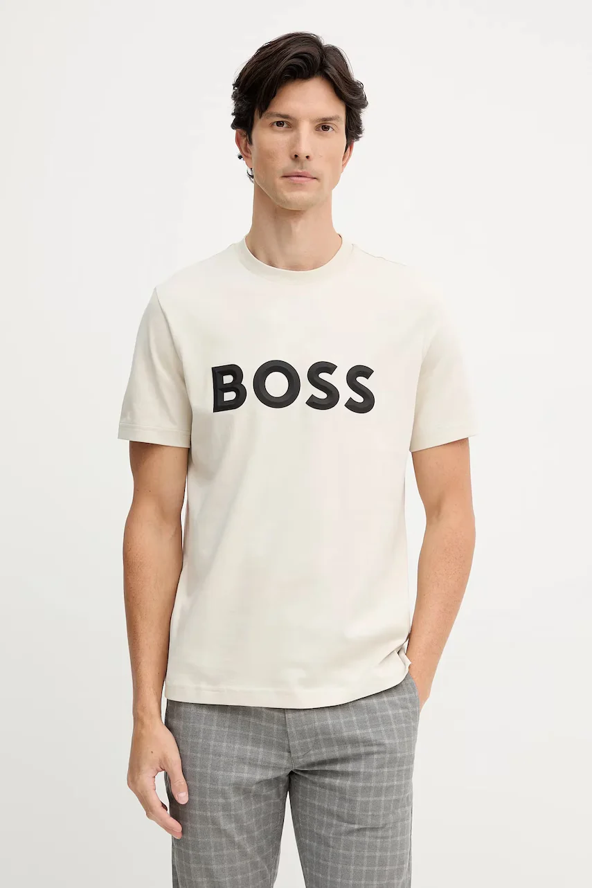 BOSS Green Памучна тениска Tee Iconic Zone