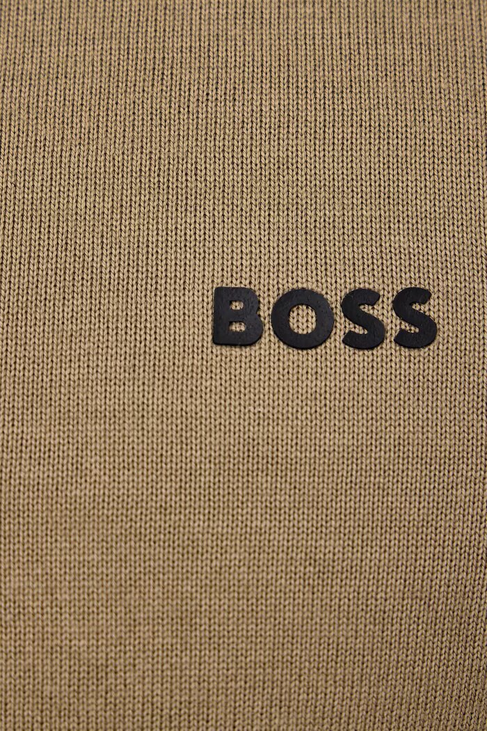 BOSS Green пуловер мъжки от памук KN_Ever-X CN бежов 50556145