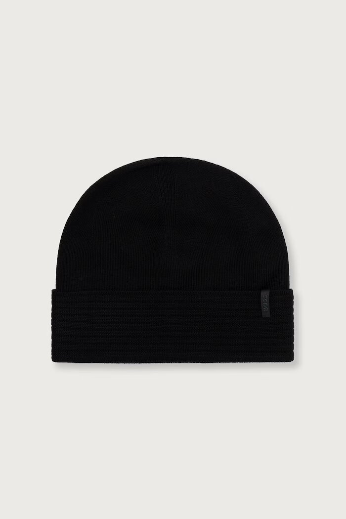 BOSS Green шапка бийни мъжка от вълнена материя Termix_Beanie черна 50572038