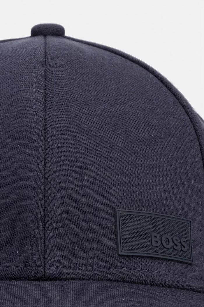 BOSS Green шапка с козирка мъжка от памучна материя Lach-J-BOSS тъмносиня 50566608