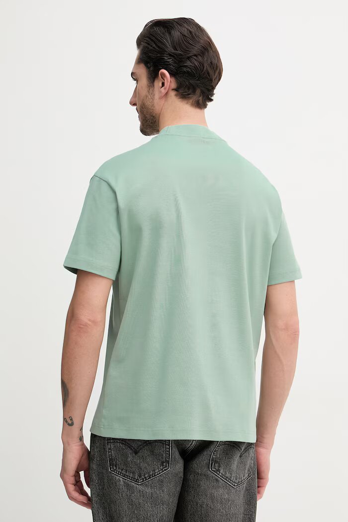 BOSS Green тениска basic мъжка от памук BOSS X PORSCHE зелена 50559770
