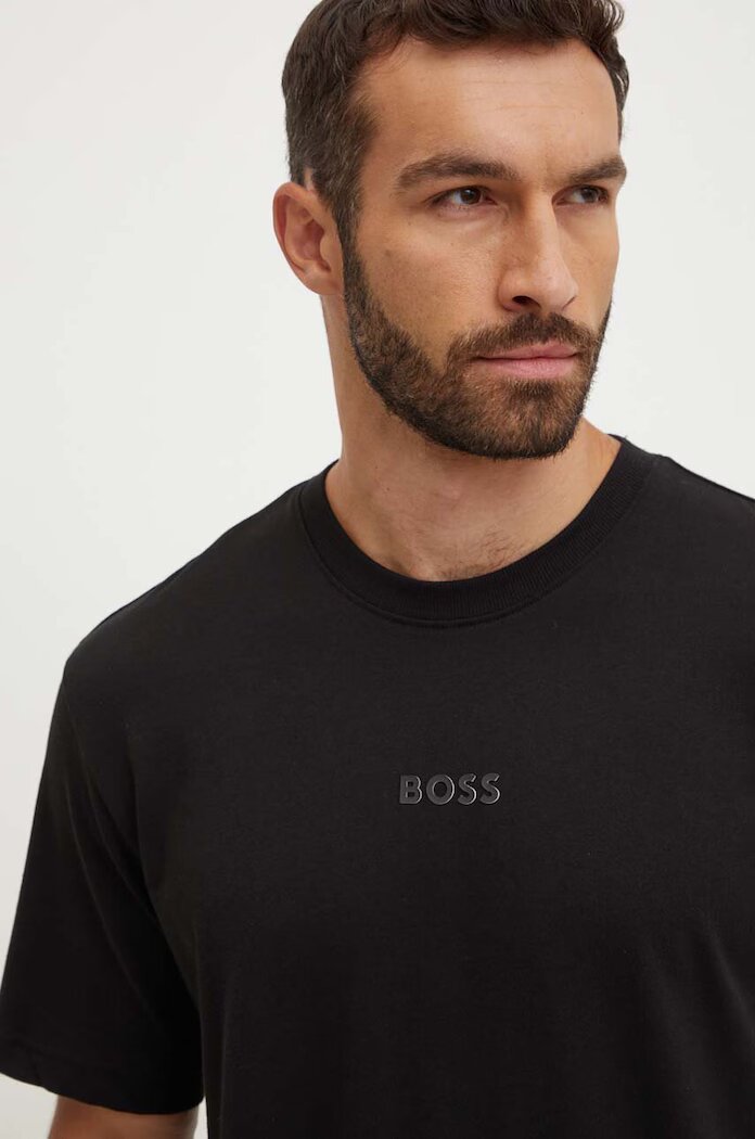 BOSS Green тениска мъжка от памук Tee 10 черна 50519368