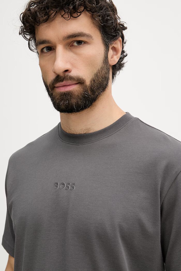 BOSS Green тениска мъжка от памук Tee 10 сива 50519368
