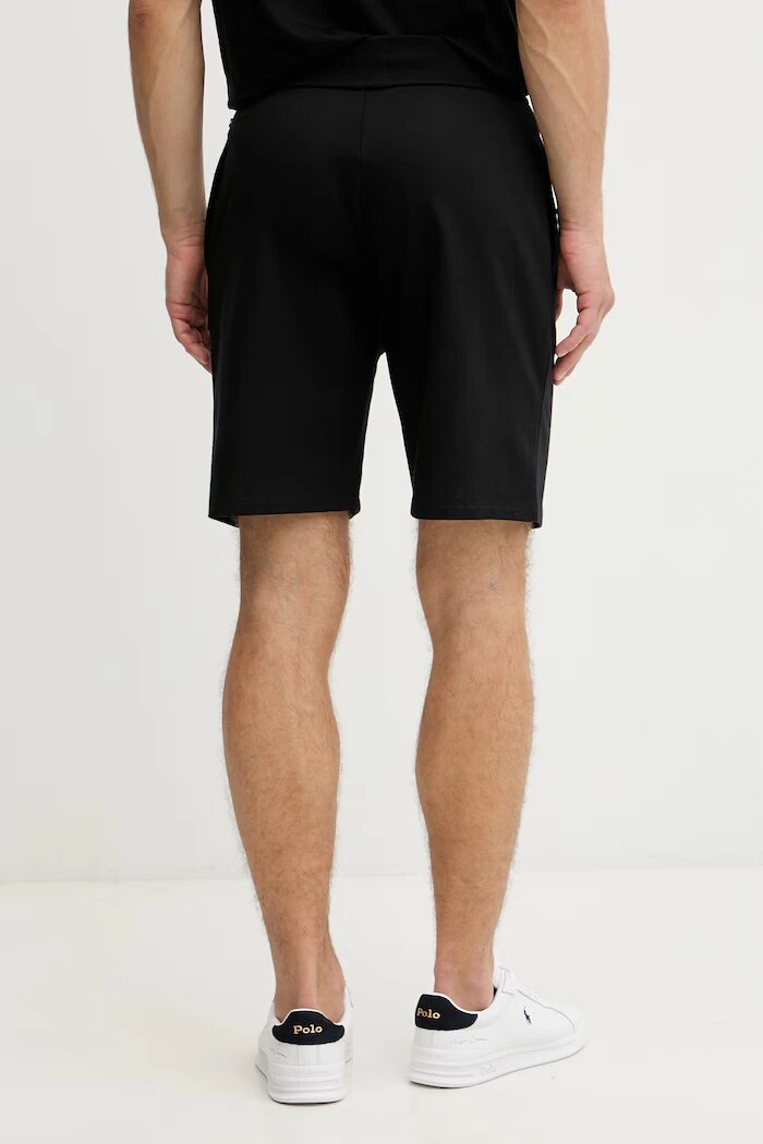 BOSS къс панталон тип анцуг мъжки от памук Authentic Shorts черен със стандартна талия 50554778
