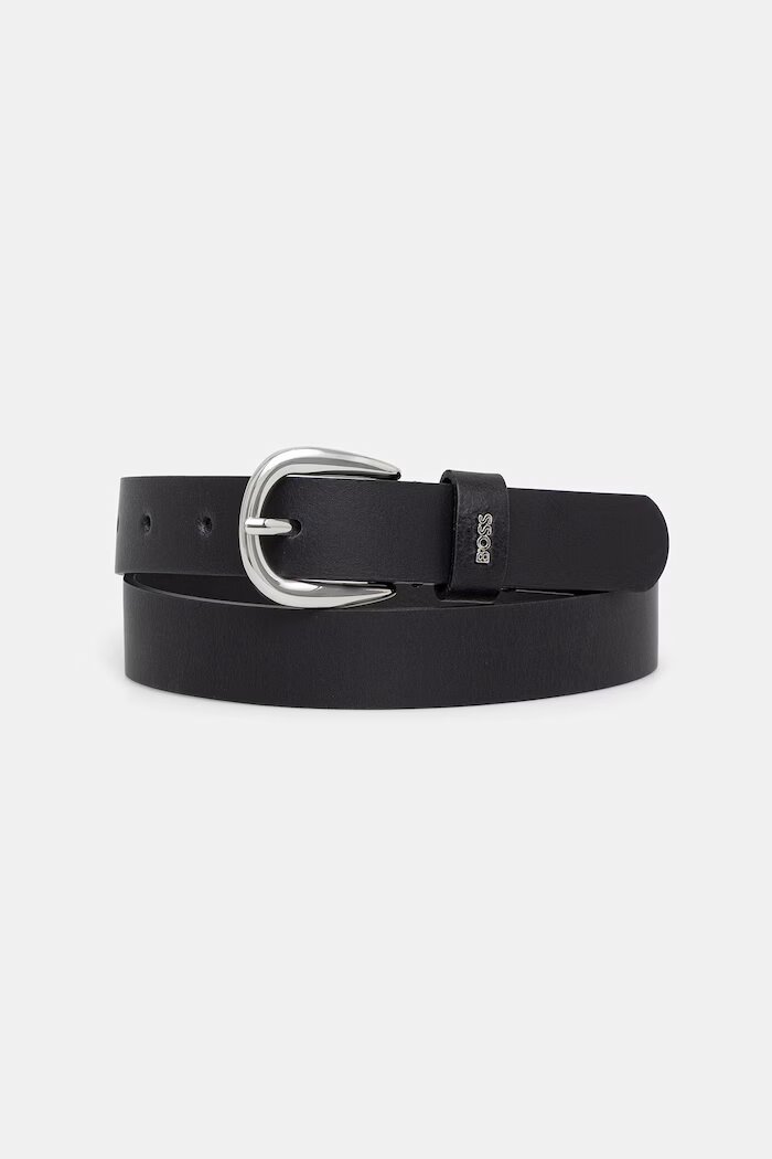 BOSS колан дамски от кожа Laci-_Sz25 черен 50559643