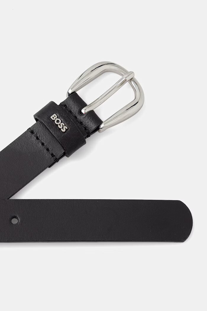 BOSS колан дамски от кожа Laci-_Sz25 черен 50559643