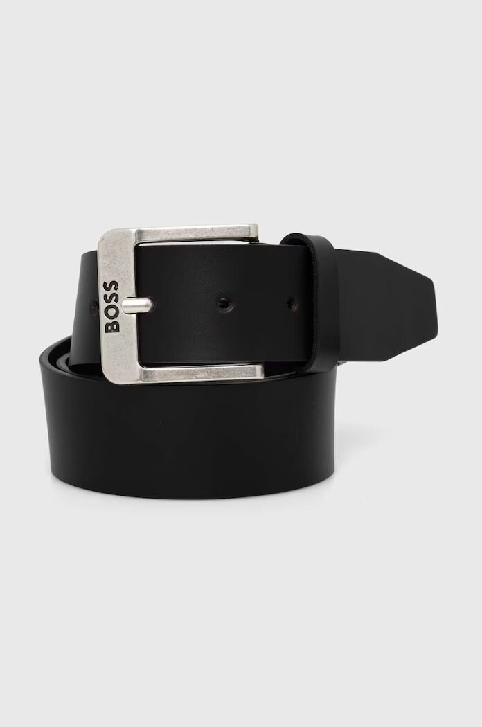 BOSS колан мъжки от кожа Jemio_Sz40 черен 50512795