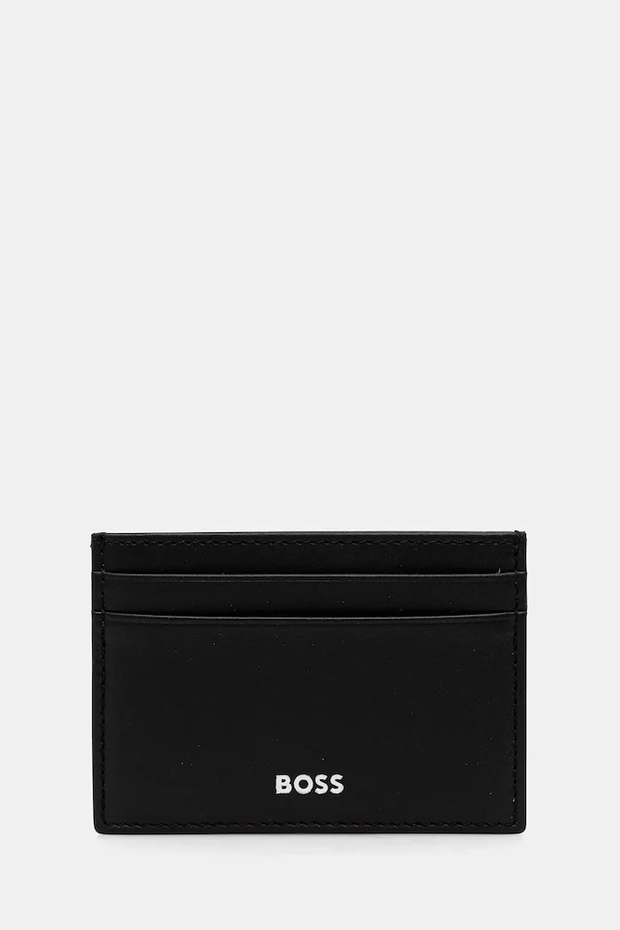 BOSS Кожен калъф за карти Randy_Cardholder в черно 50546166