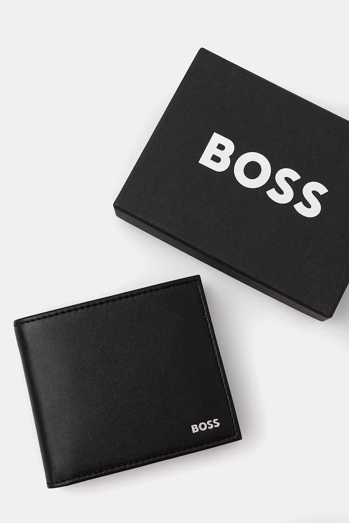 BOSS Кожен портфейл Randy_4cc coin мъжки в черно 50546152