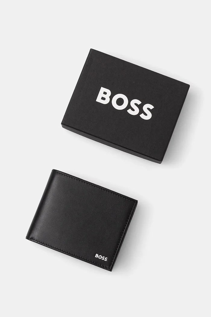 BOSS Кожен портфейл Randy_Trifold мъжки в черно 50546139