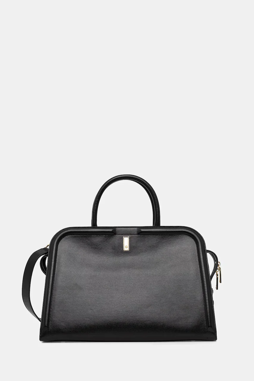 BOSS Кожена чанта Ariell Busin.Tote N.