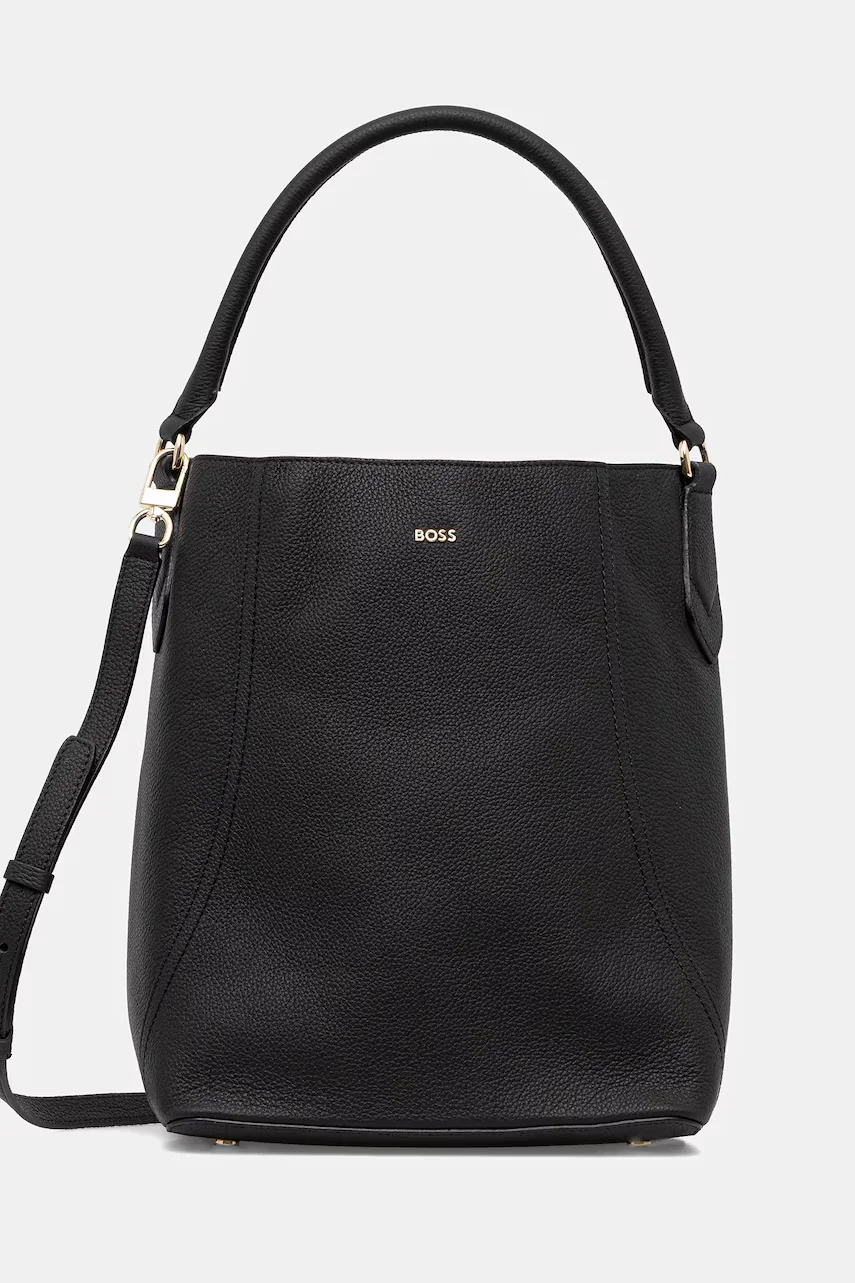 BOSS Кожена чанта Lenah Bucket
