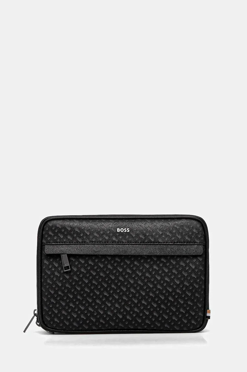 BOSS Кожена козметична чанта Zair_MN_Washbag