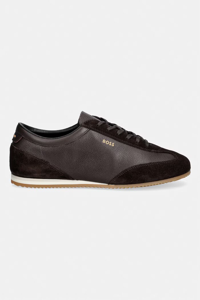 BOSS Lineor маратонки мъжки от кожа кафяви 50568463.202