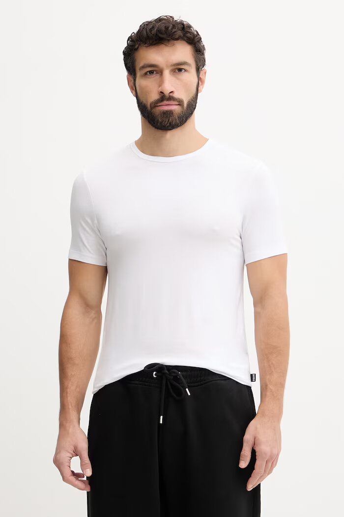 BOSS мъжка тениска с вискоза TShirt RN 3P Bamboo 3 броя бяла 50534019
