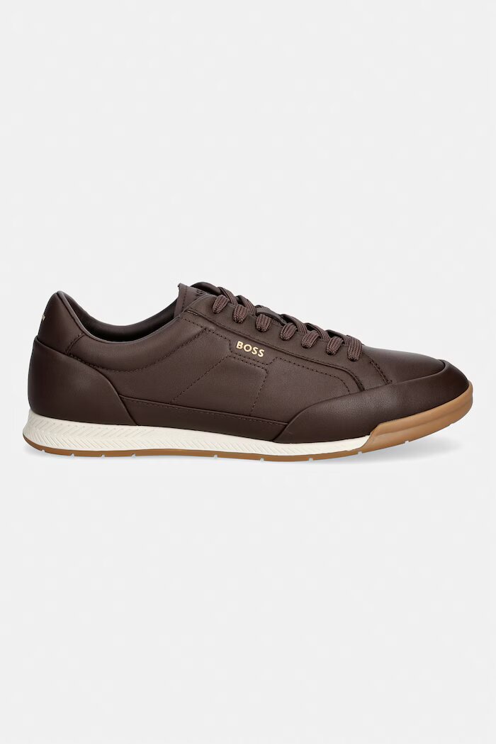BOSS Nitan маратонки мъжки от кожа кафяви 50568493.201