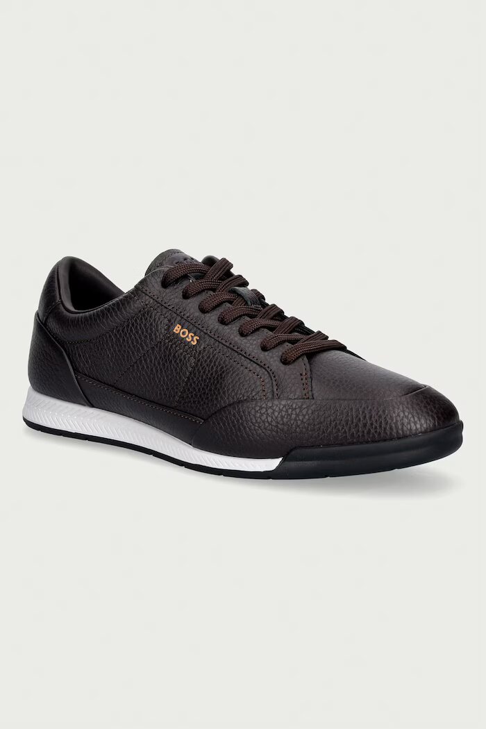 BOSS Nitan маратонки мъжки от кожа кафяви 50574126.201