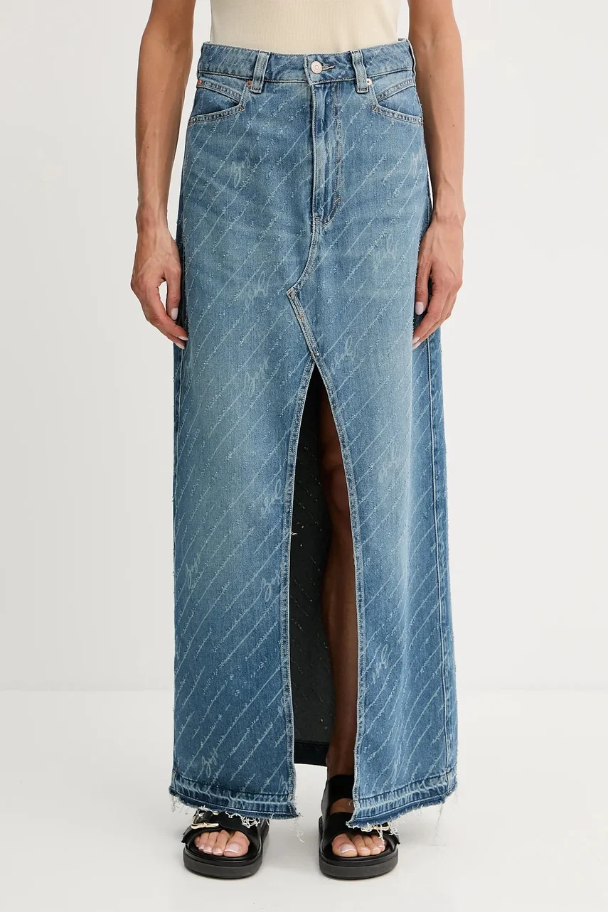 BOSS Orange Дънкова пола C_ DNM LONG SKIRT