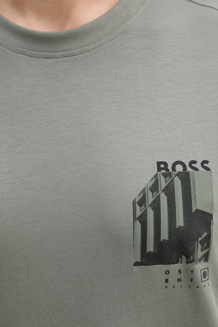 BOSS Orange мъжка тениска от памук сива 50561853
