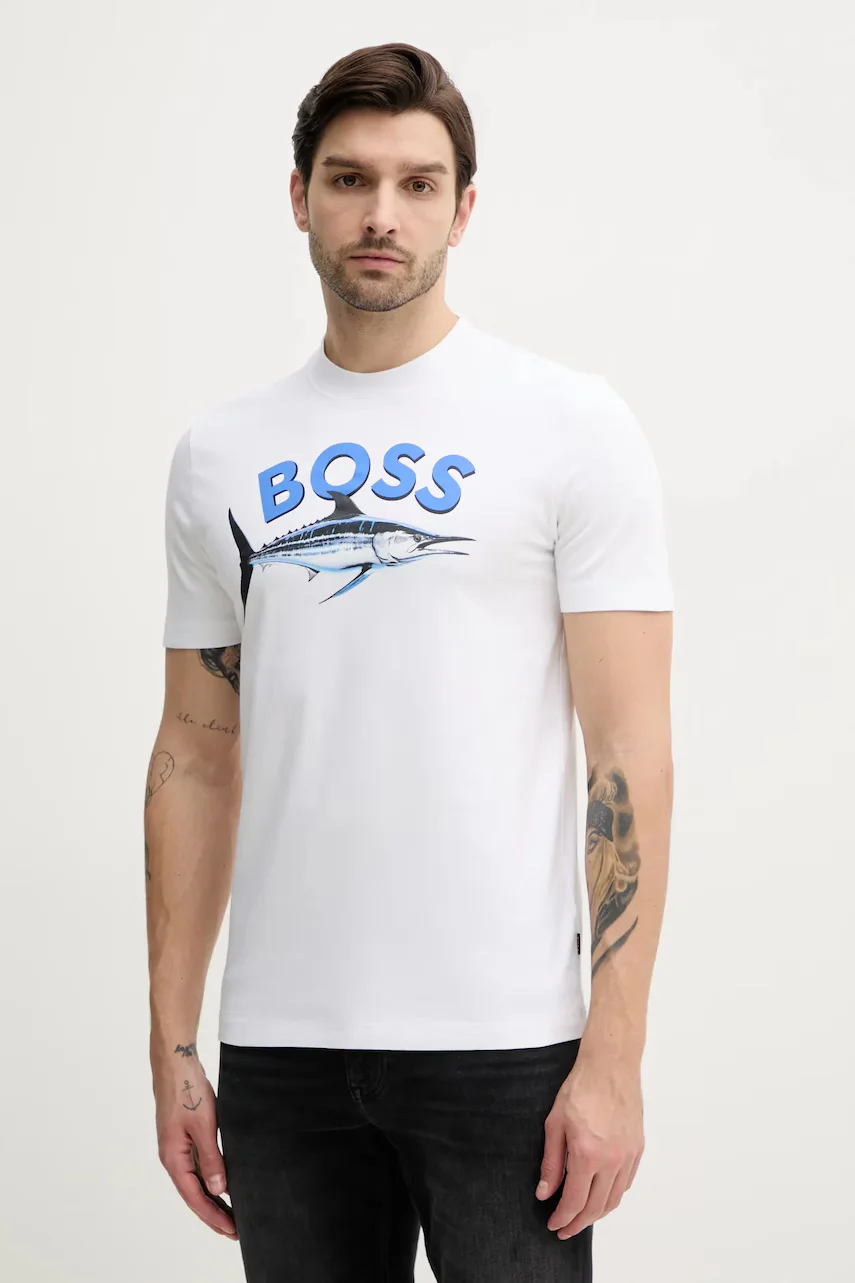 BOSS Orange Памучна тениска
