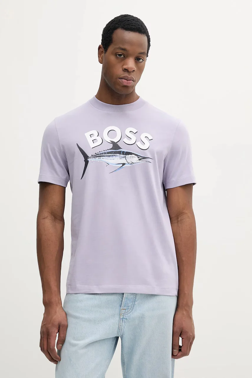 BOSS Orange Памучна тениска