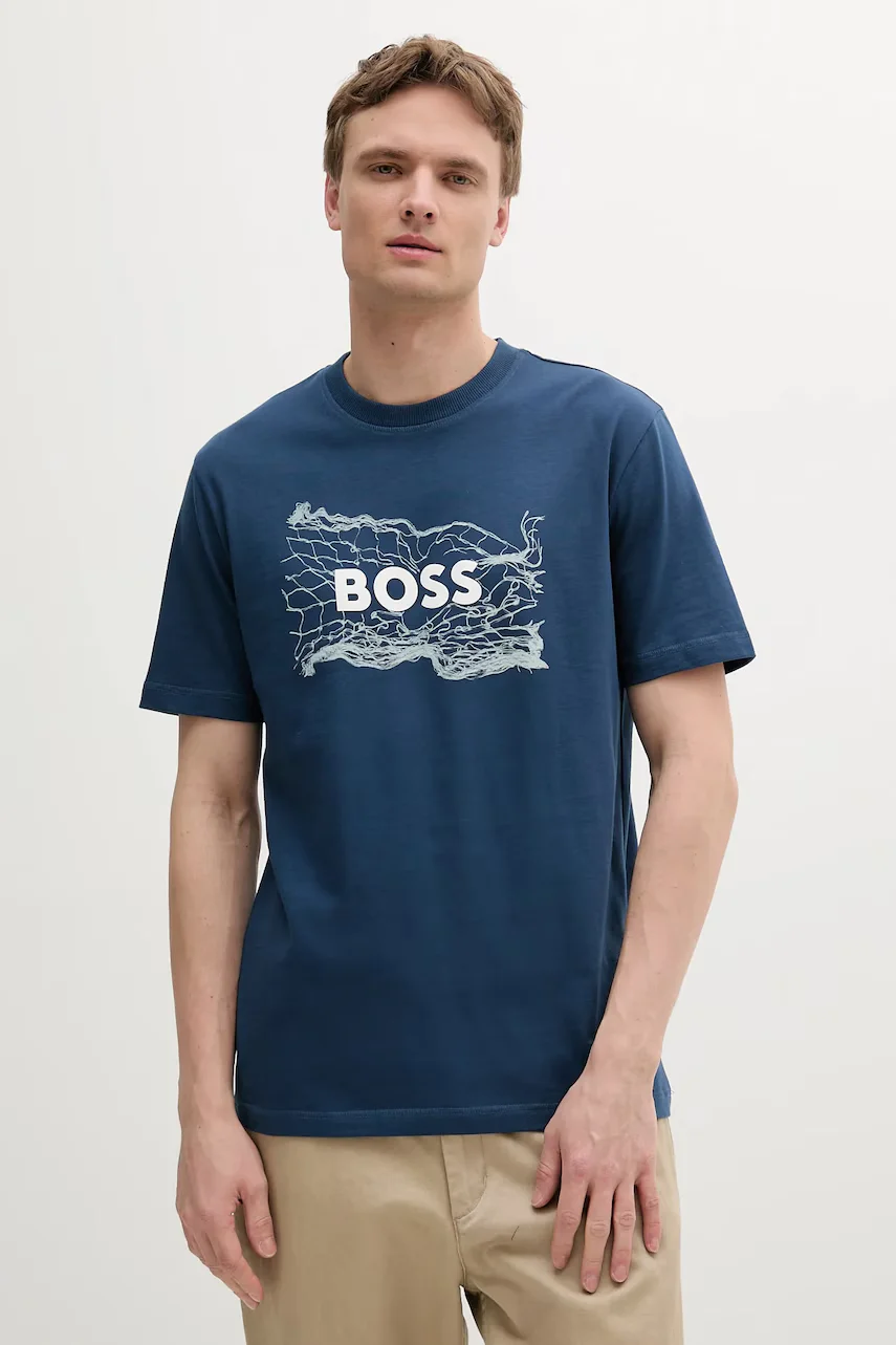 BOSS Orange Памучна тениска