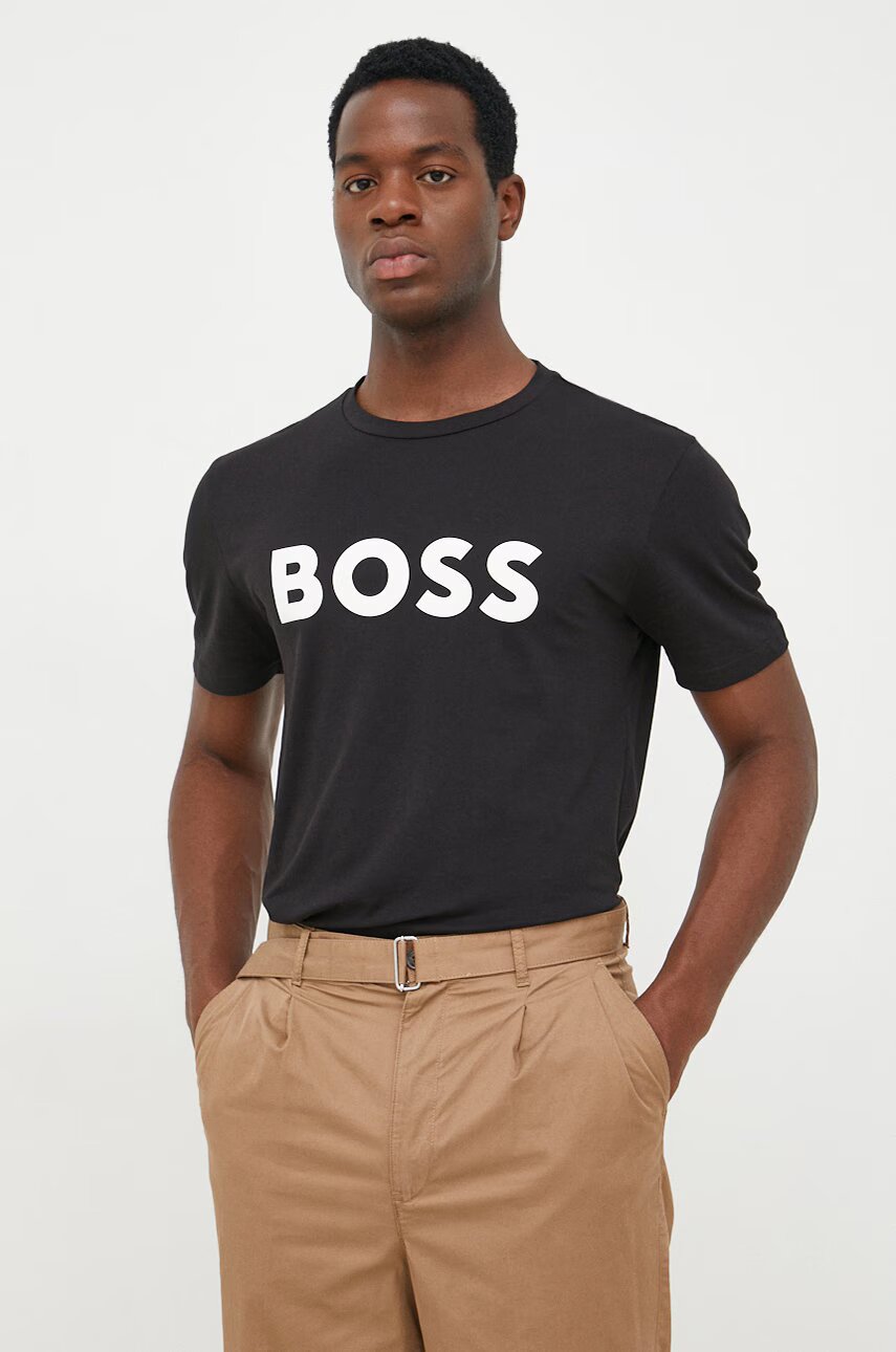 BOSS Orange Памучна тениска BOSS CASUAL Thinking 1