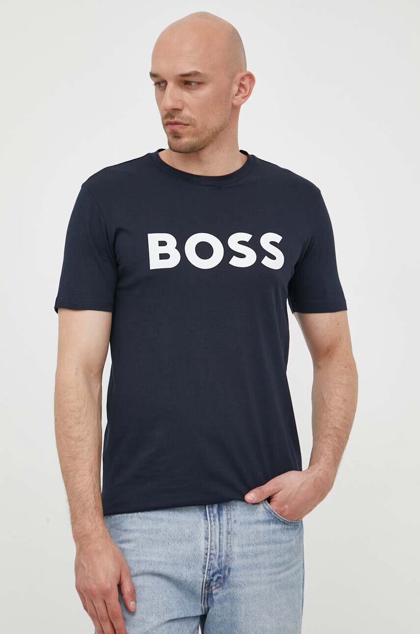 BOSS Orange Памучна тениска BOSS CASUAL Thinking 1