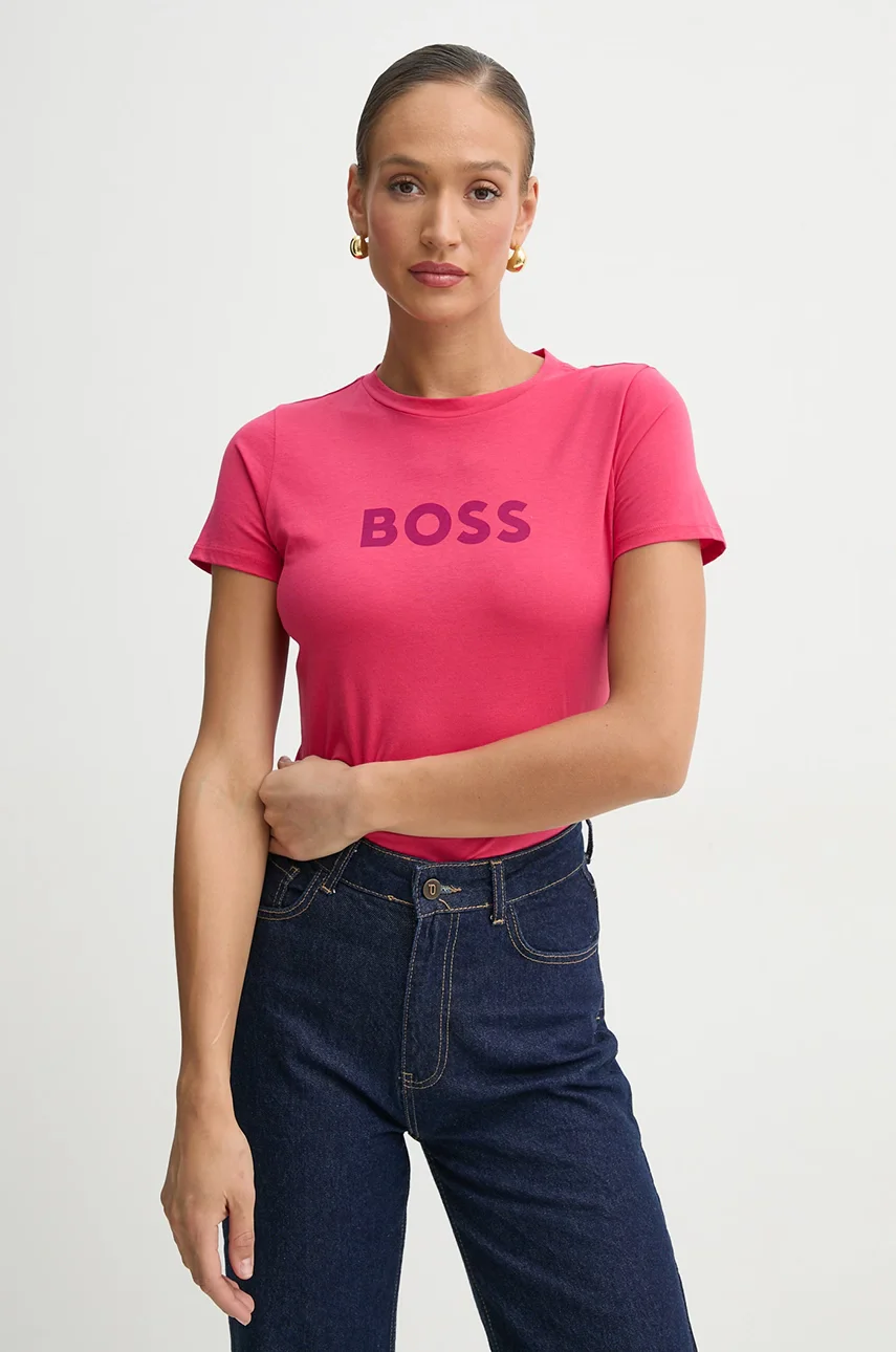 BOSS Orange Памучна тениска C_Elogo_5