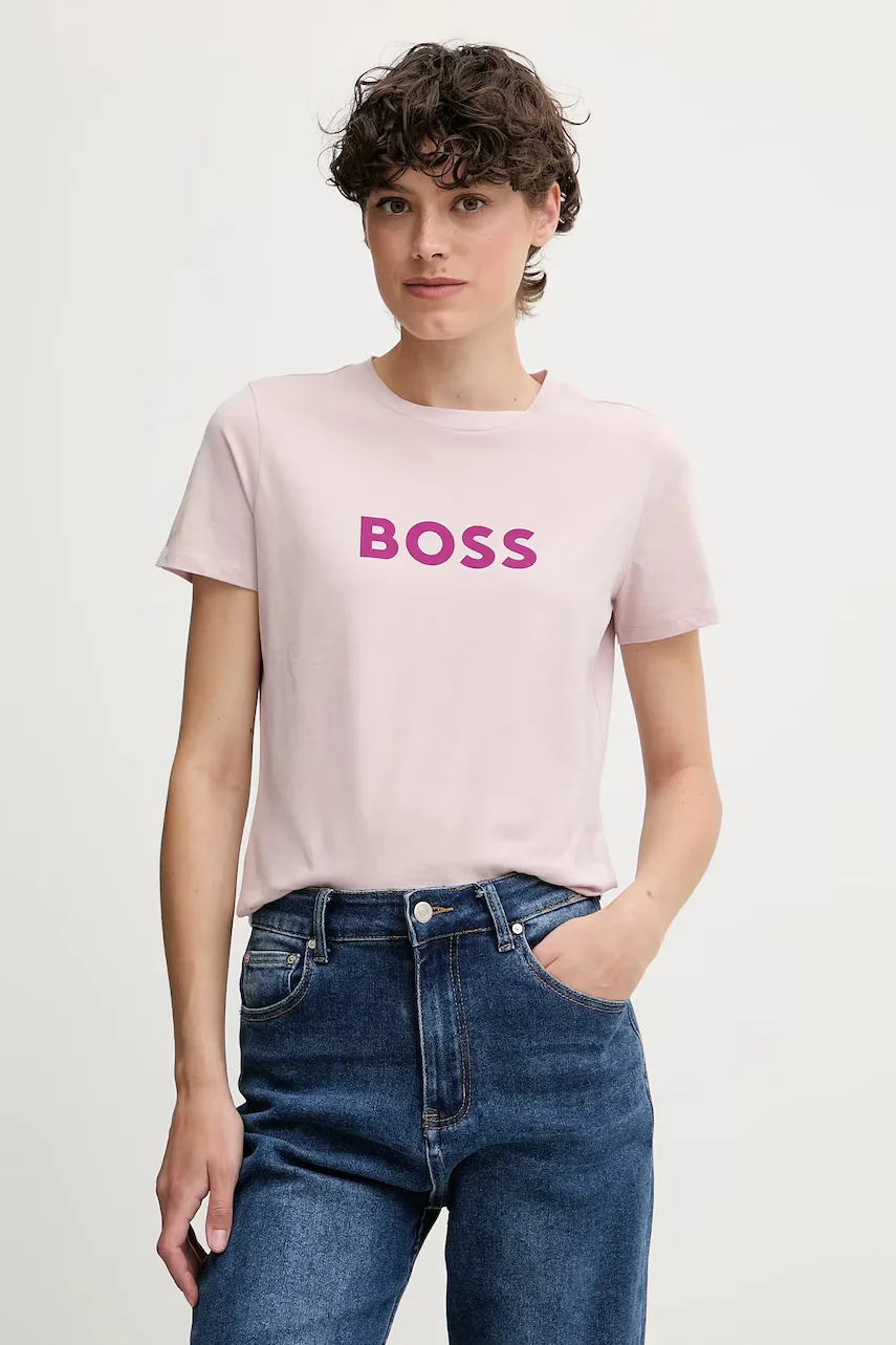 BOSS Orange Памучна тениска C_Elogo_5