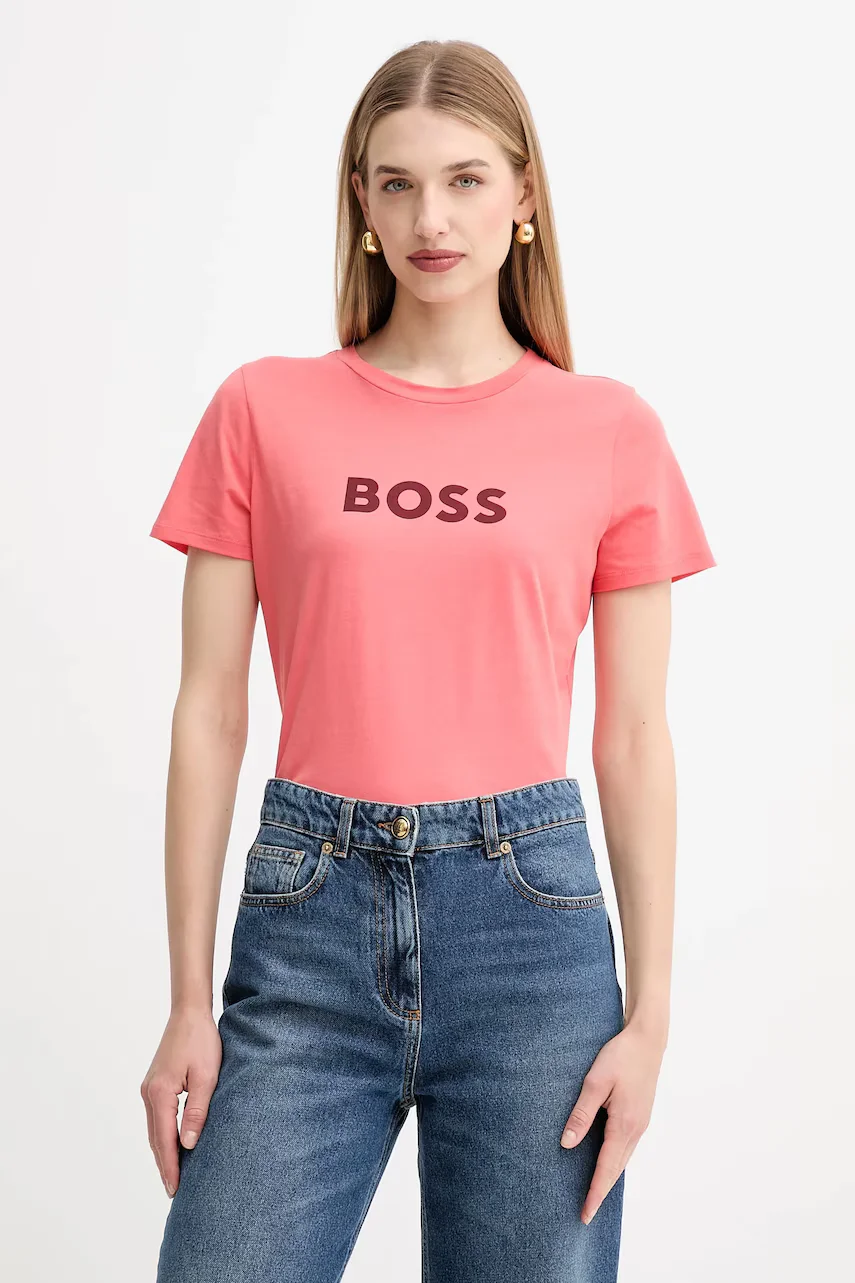 BOSS Orange Памучна тениска C_Elogo_5