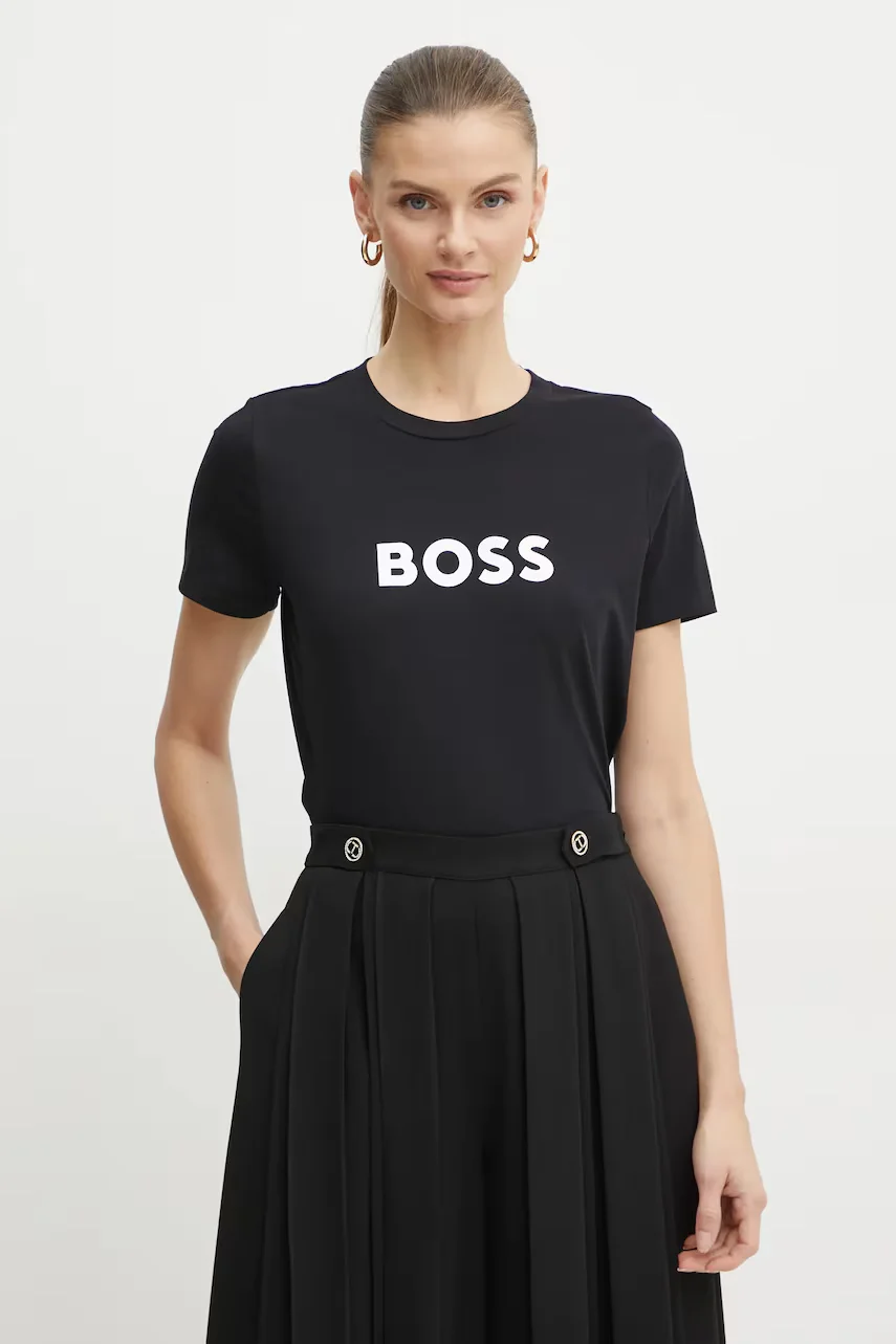 BOSS Orange Памучна тениска C_Elogo_5