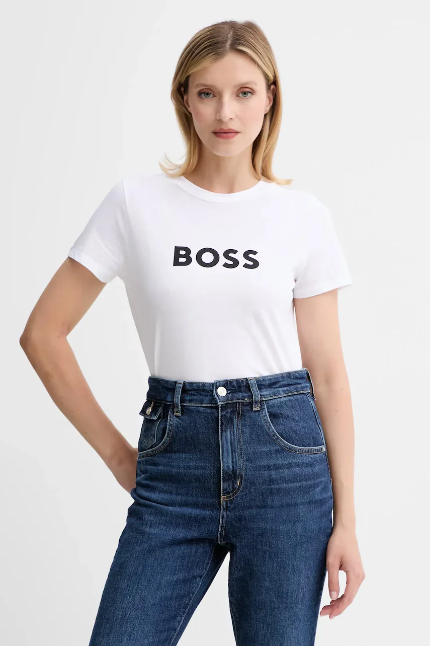 BOSS Orange Памучна тениска C_Elogo_5