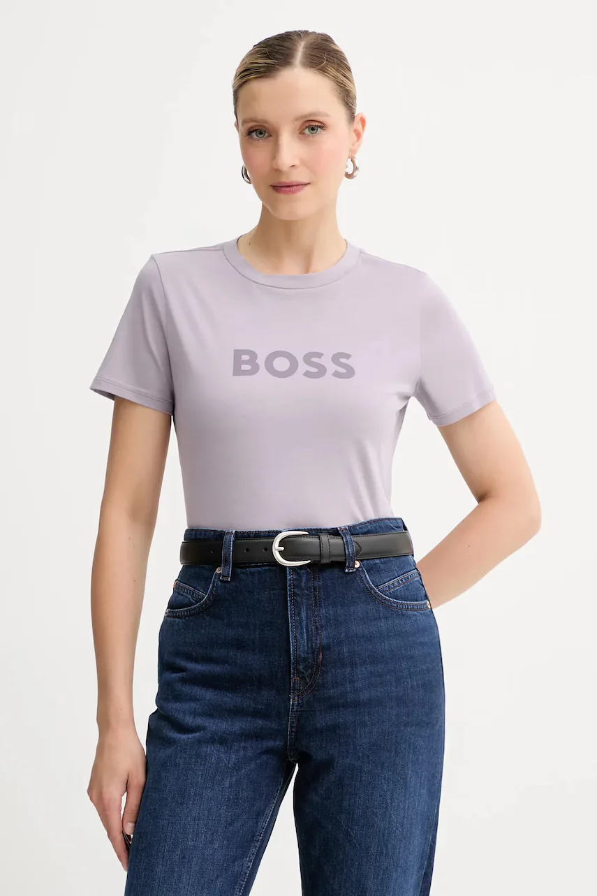 BOSS Orange Памучна тениска C_Elogo_5