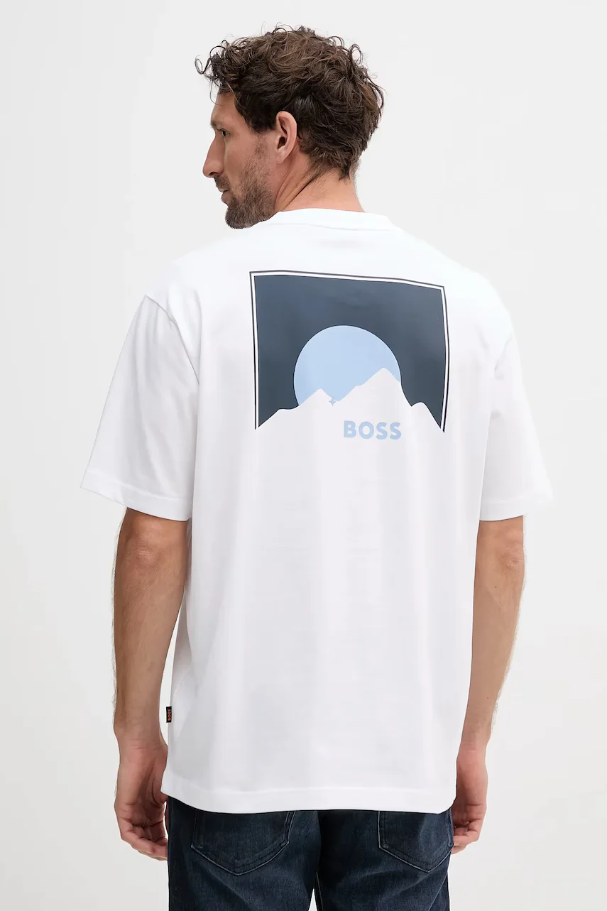 BOSS Orange Памучна тениска Te_move