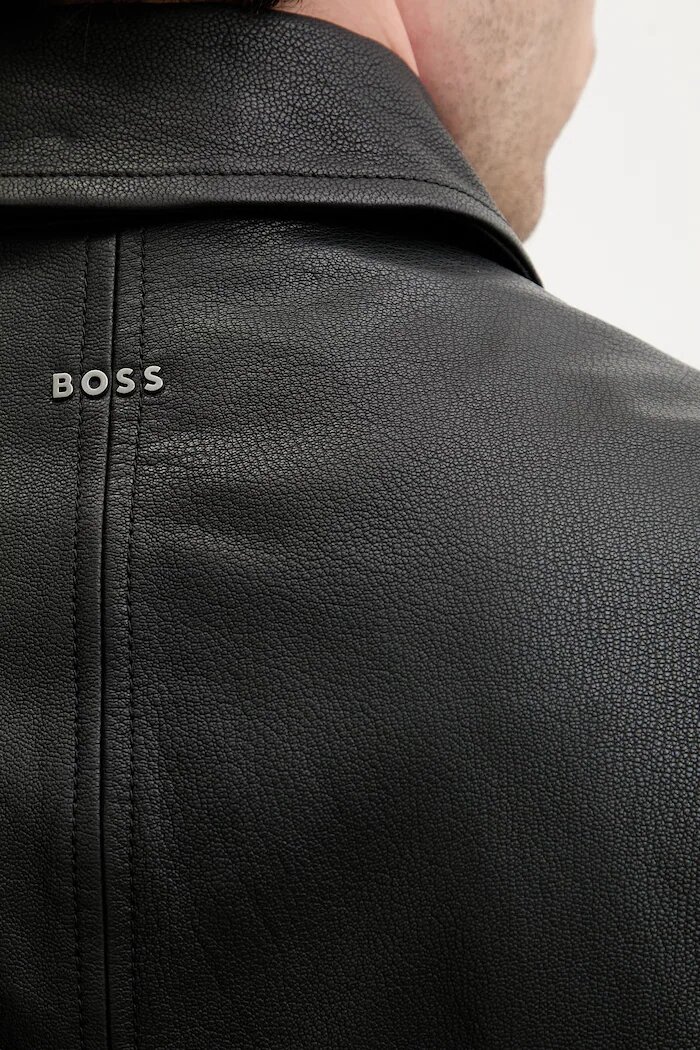 BOSS Orange преходно яке мъжко от кожа Josual черно 50568175