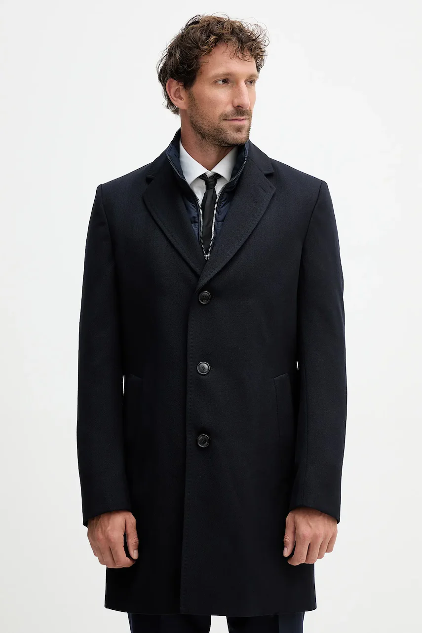 BOSS Палто с вълна H-Hyde-Bib-254