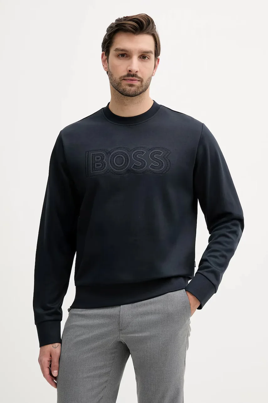 BOSS Памучен суичър C-Soleri 214